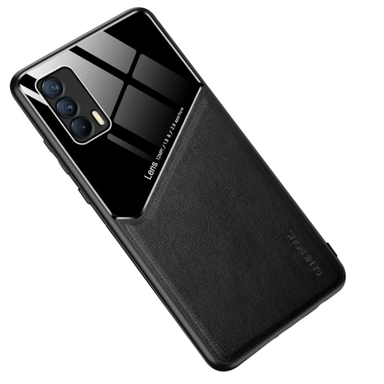 For OPPO Realme V15 All-inclusive Leather + Organic Glass Protective Case with Metal Iron Sheet