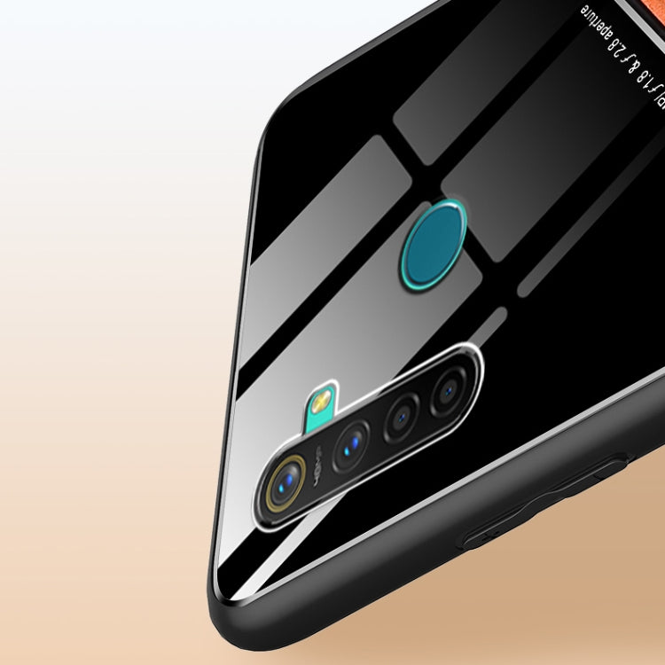 For OPPO Realme 5 All-inclusive Leather + Organic Glass Protective Case with Metal Iron Sheet