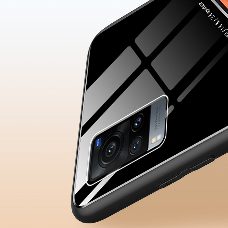 For vivo X60 All-inclusive Leather + Organic Glass Protective Case with Metal Iron Sheet