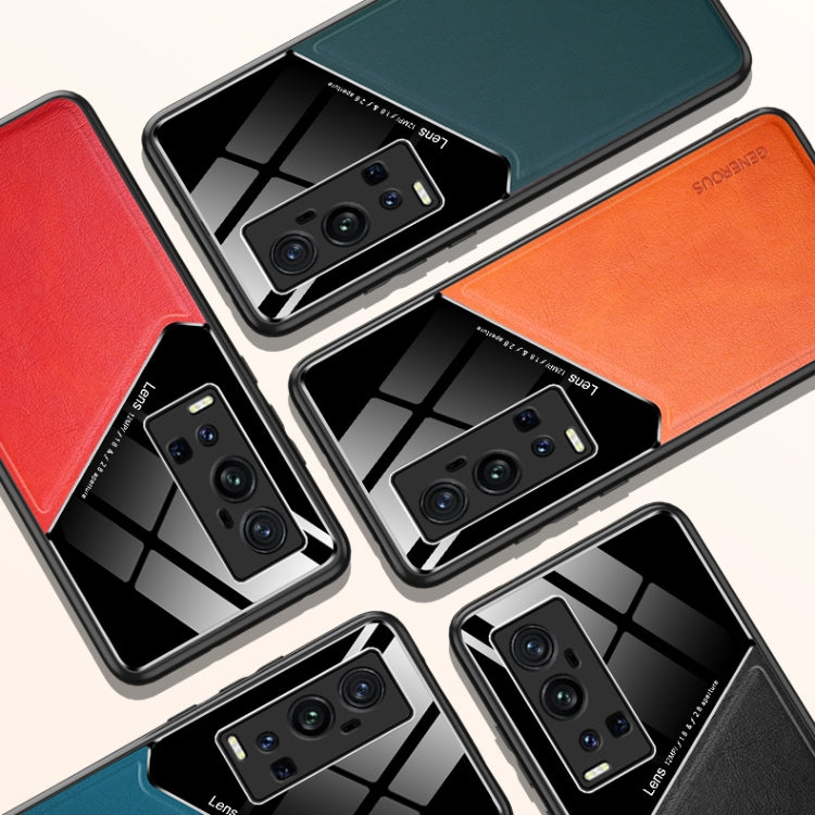 For vivo X60 Pro Plus All-inclusive Leather + Organic Glass Protective Case with Metal Iron Sheet