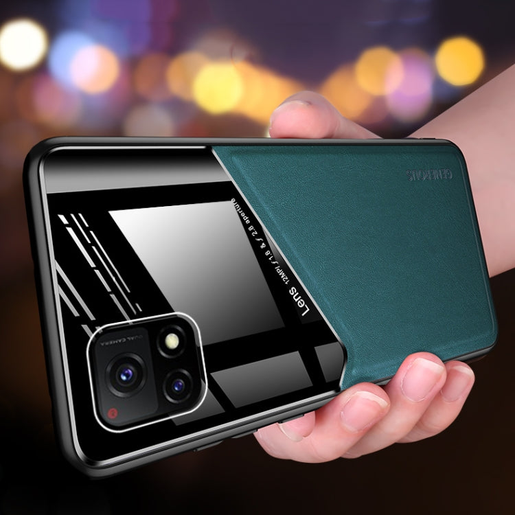 For vivo Y52s 5G All-inclusive Leather + Organic Glass Protective Case with Metal Iron Sheet