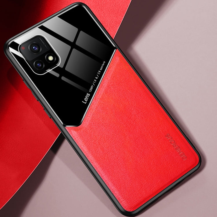 For vivo Y52s 5G All-inclusive Leather + Organic Glass Protective Case with Metal Iron Sheet