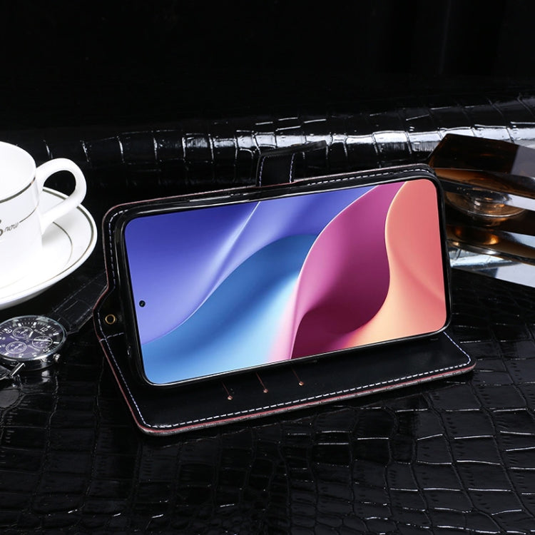 For Xiaomi Redmi K40 idewei Crocodile Texture Horizontal Flip Leather Case with Holder & Card Slots & Wallet