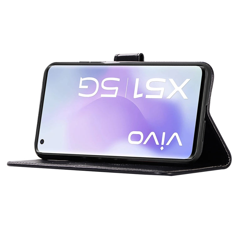 For vivo X51 5G Wind Chime Owl Embossing Pattern Horizontal Flip Leather Case with Holder & Card Slots & Wallet