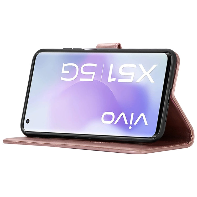 For vivo X51 5G Wind Chime Owl Embossing Pattern Horizontal Flip Leather Case with Holder & Card Slots & Wallet