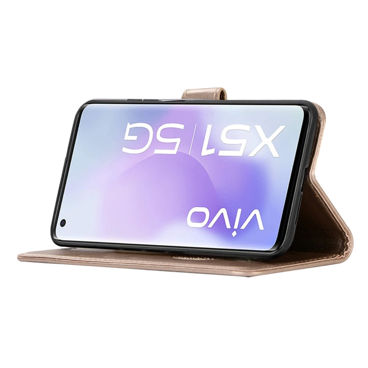 For vivo X51 5G Wind Chime Owl Embossing Pattern Horizontal Flip Leather Case with Holder & Card Slots & Wallet