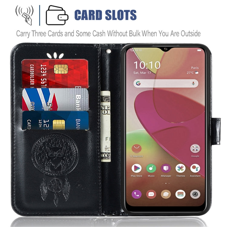 For vivo Y11s Wind Chime Owl Embossing Pattern Horizontal Flip Leather Case with Holder & Card Slots & Wallet