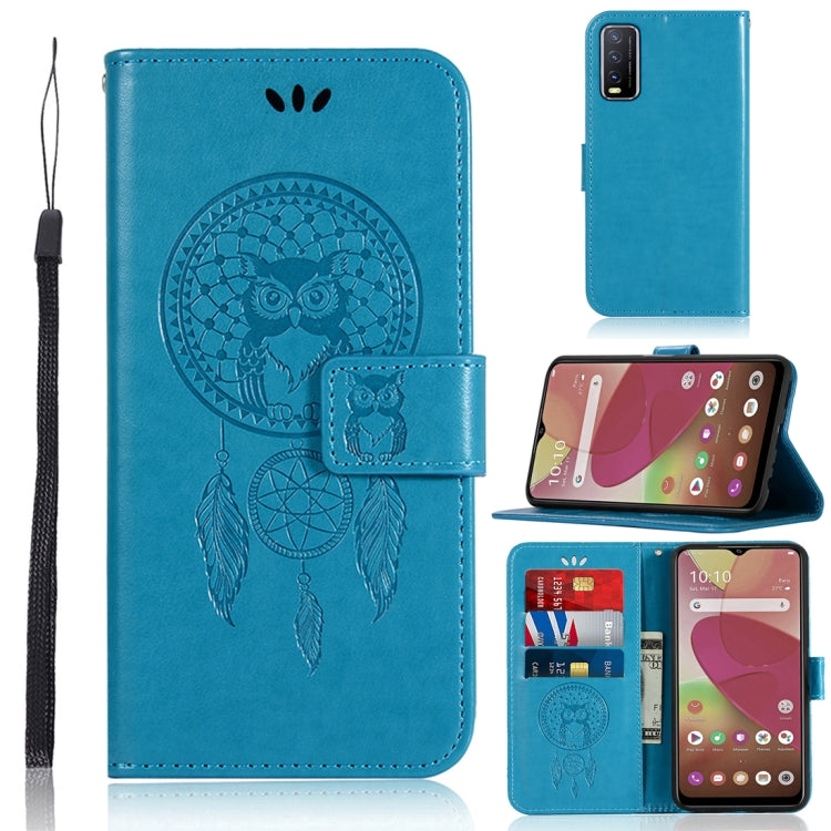 For vivo Y11s Wind Chime Owl Embossing Pattern Horizontal Flip Leather Case with Holder & Card Slots & Wallet