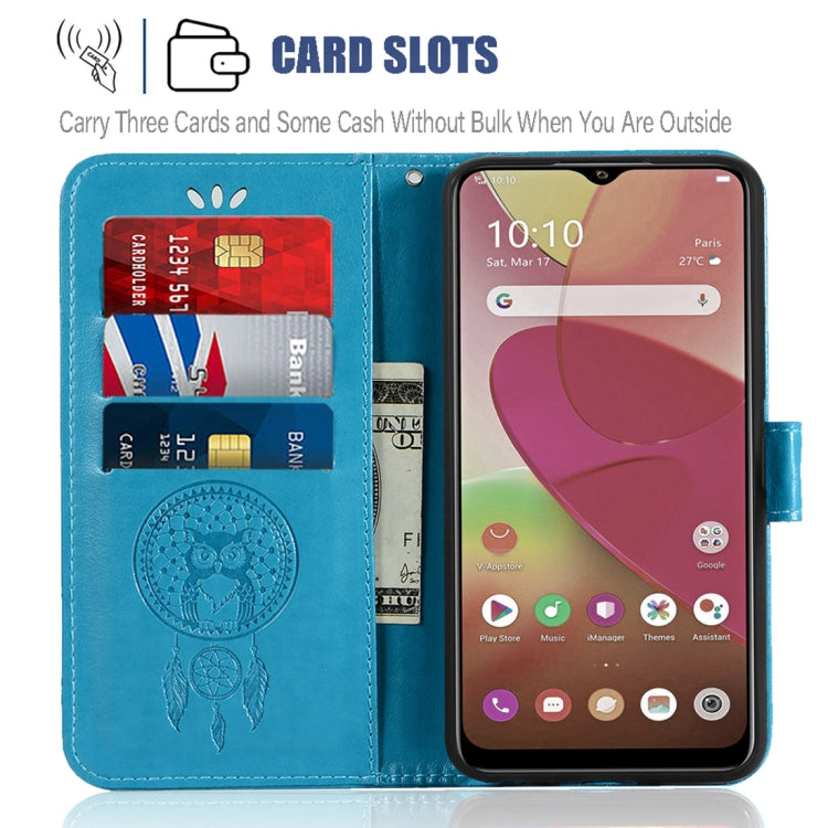 For vivo Y11s Wind Chime Owl Embossing Pattern Horizontal Flip Leather Case with Holder & Card Slots & Wallet