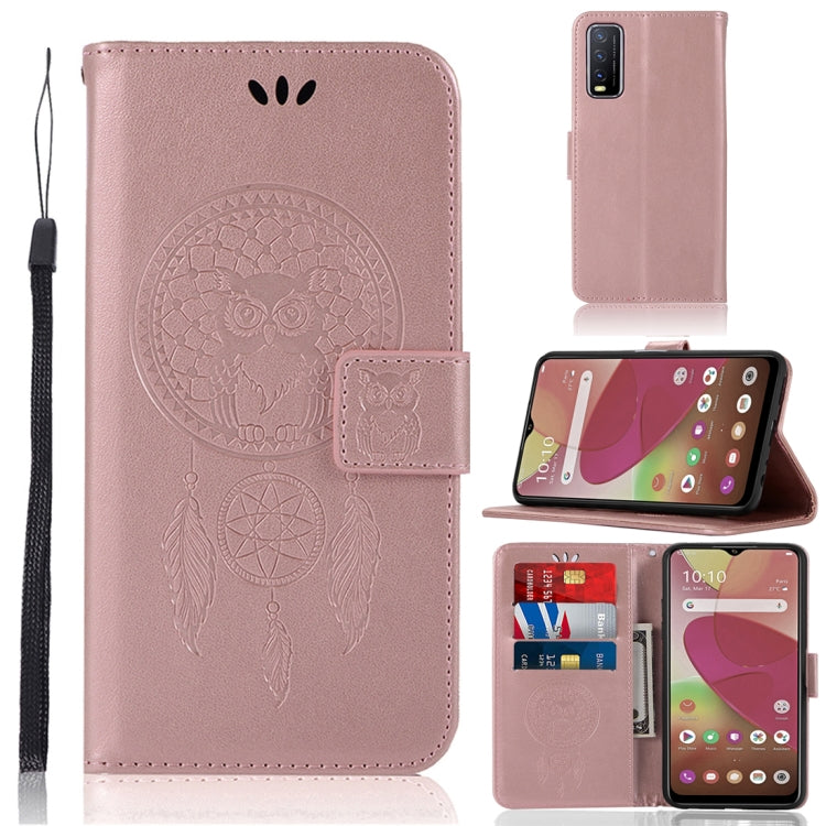 For vivo Y11s Wind Chime Owl Embossing Pattern Horizontal Flip Leather Case with Holder & Card Slots & Wallet