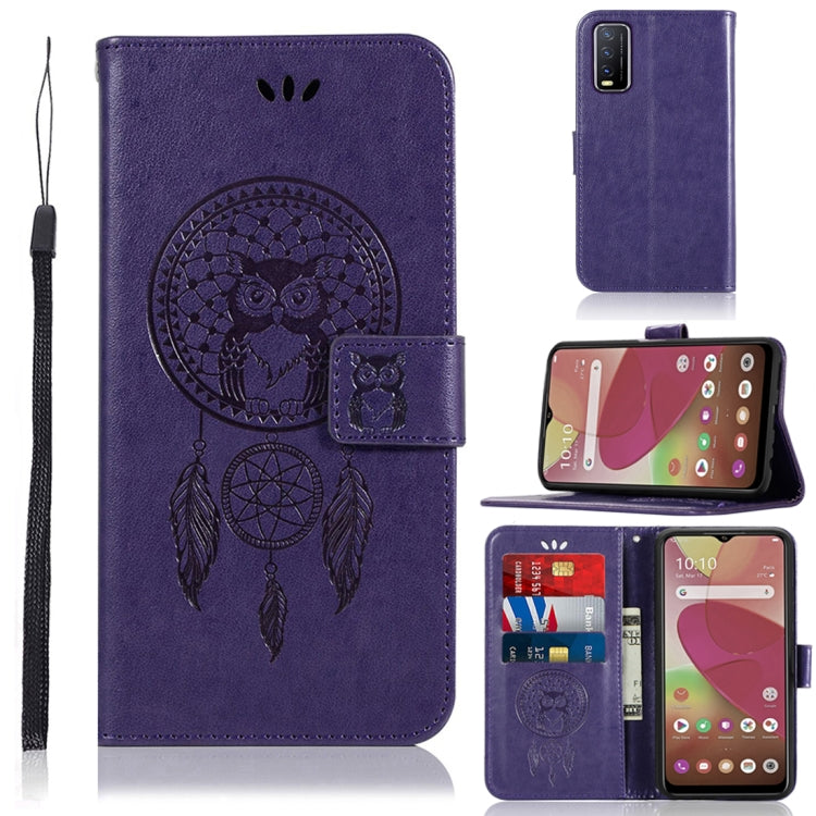 For vivo Y11s Wind Chime Owl Embossing Pattern Horizontal Flip Leather Case with Holder & Card Slots & Wallet