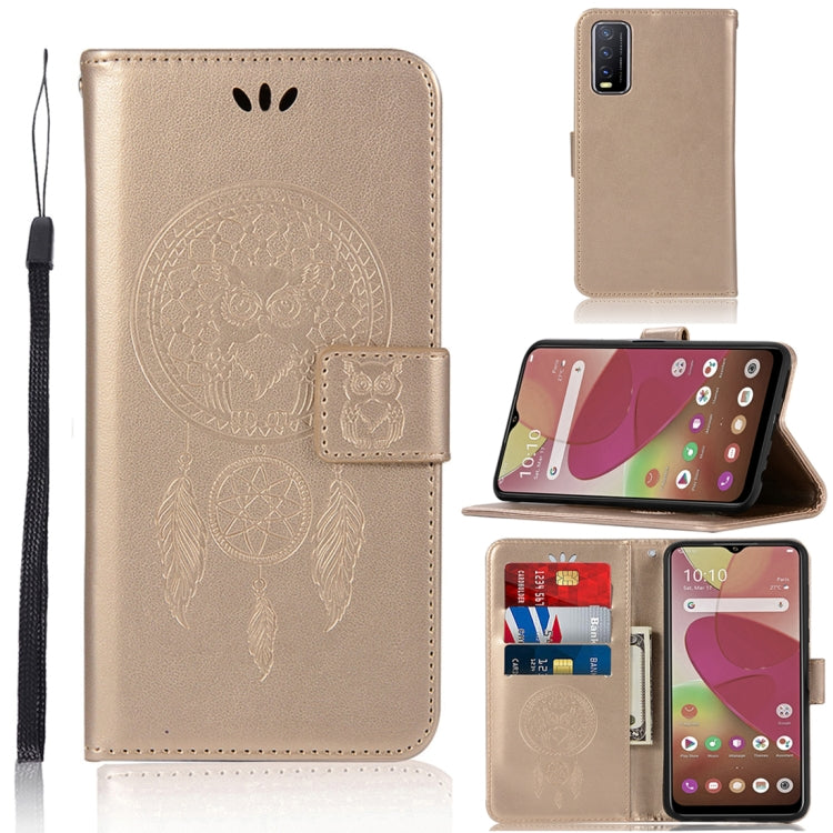For vivo Y11s Wind Chime Owl Embossing Pattern Horizontal Flip Leather Case with Holder & Card Slots & Wallet