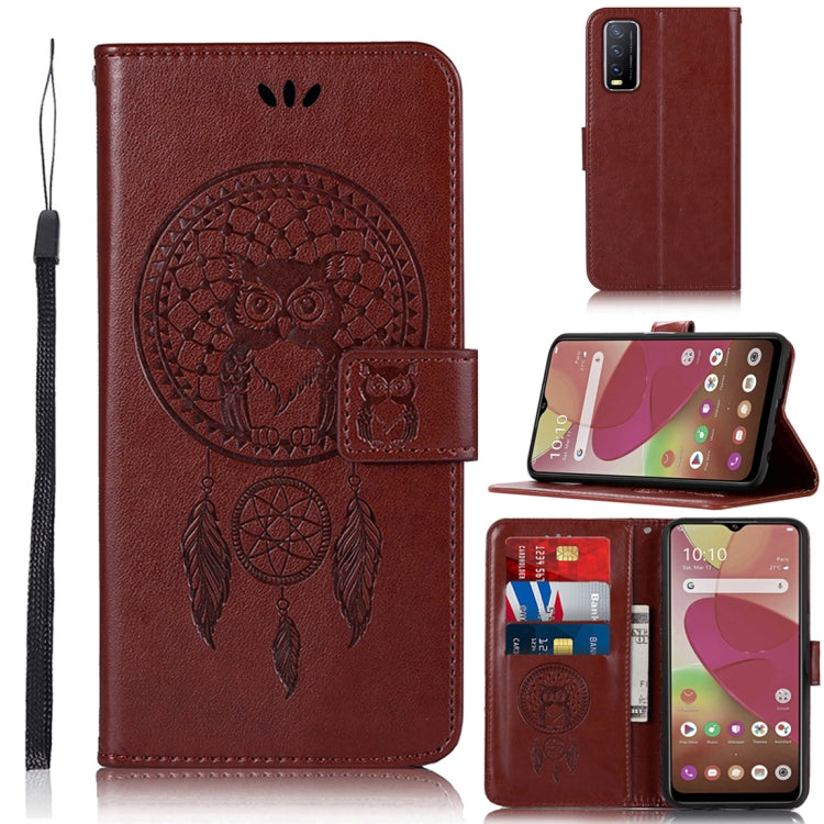 For vivo Y11s Wind Chime Owl Embossing Pattern Horizontal Flip Leather Case with Holder & Card Slots & Wallet