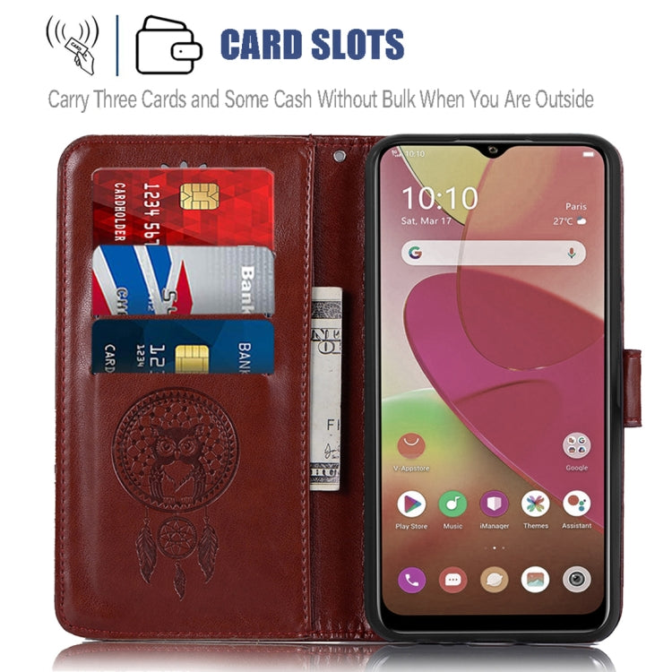 For vivo Y11s Wind Chime Owl Embossing Pattern Horizontal Flip Leather Case with Holder & Card Slots & Wallet