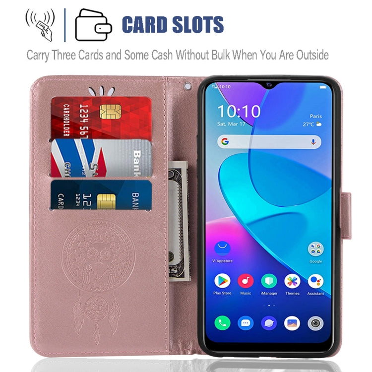 For vivo Y20s Wind Chime Owl Embossing Pattern Horizontal Flip Leather Case with Holder & Card Slots & Wallet