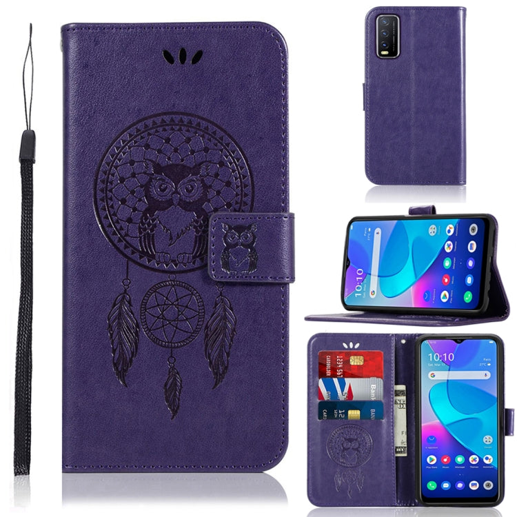 For vivo Y20s Wind Chime Owl Embossing Pattern Horizontal Flip Leather Case with Holder & Card Slots & Wallet