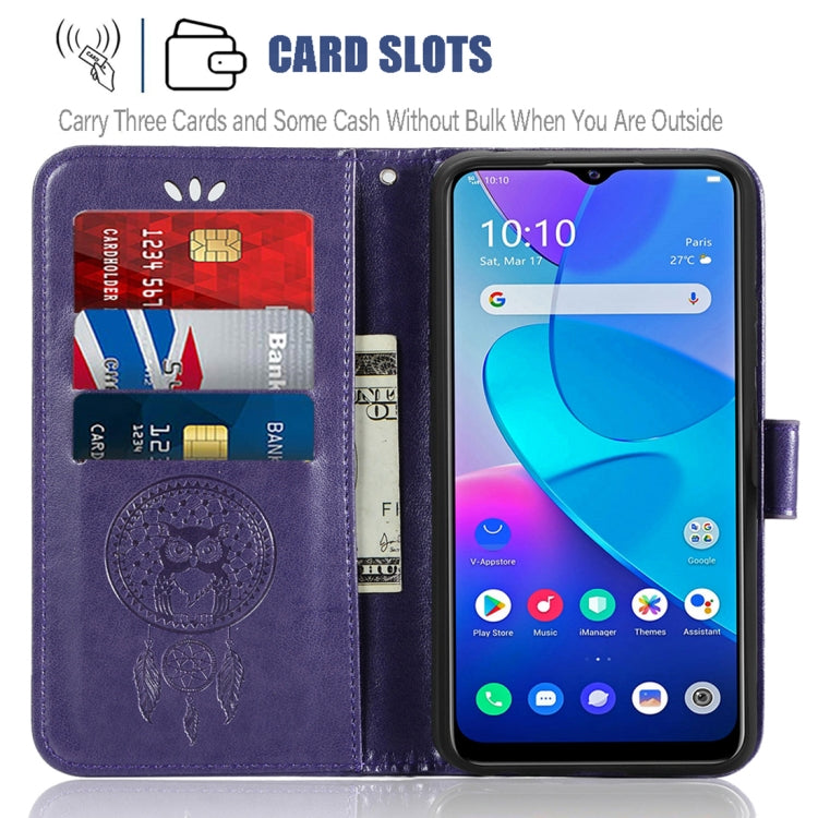 For vivo Y20s Wind Chime Owl Embossing Pattern Horizontal Flip Leather Case with Holder & Card Slots & Wallet