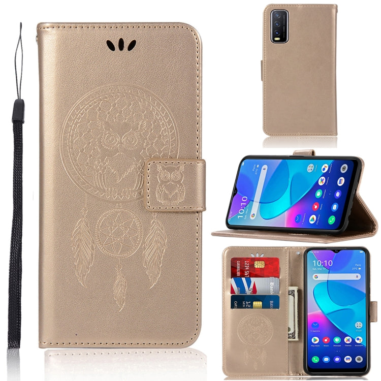 For vivo Y20s Wind Chime Owl Embossing Pattern Horizontal Flip Leather Case with Holder & Card Slots & Wallet