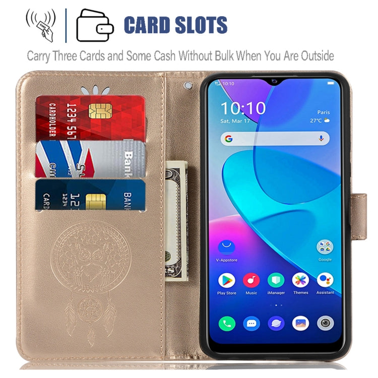 For vivo Y20s Wind Chime Owl Embossing Pattern Horizontal Flip Leather Case with Holder & Card Slots & Wallet