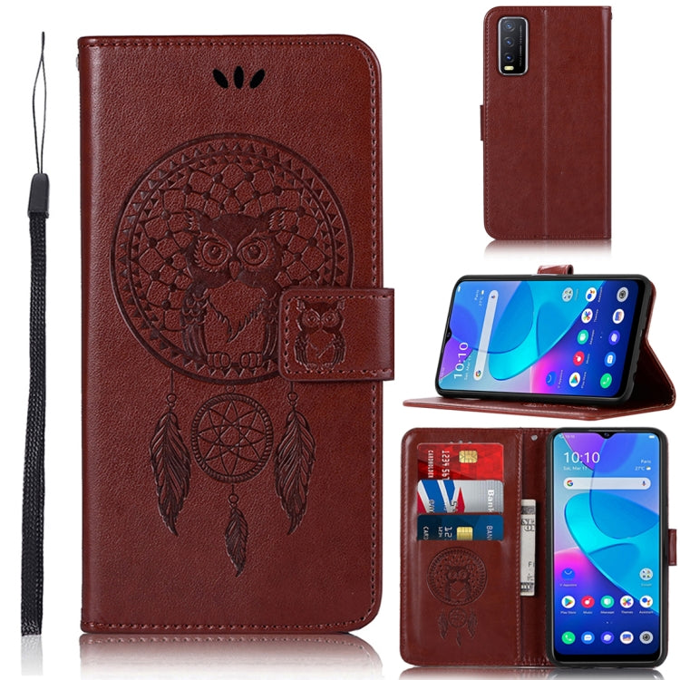 For vivo Y20s Wind Chime Owl Embossing Pattern Horizontal Flip Leather Case with Holder & Card Slots & Wallet