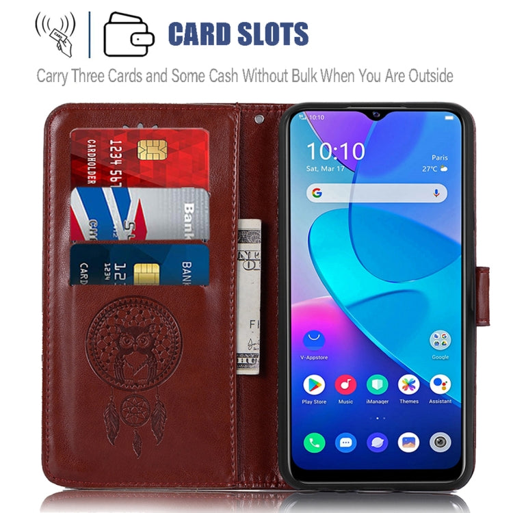 For vivo Y20s Wind Chime Owl Embossing Pattern Horizontal Flip Leather Case with Holder & Card Slots & Wallet