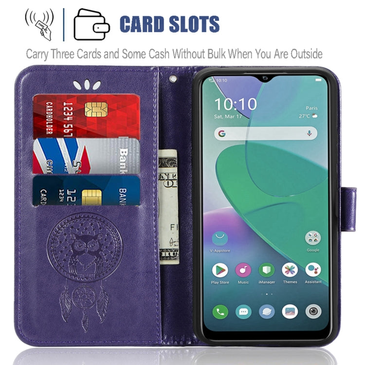 For vivo Y70 Wind Chime Owl Embossing Pattern Horizontal Flip Leather Case with Holder & Card Slots & Wallet