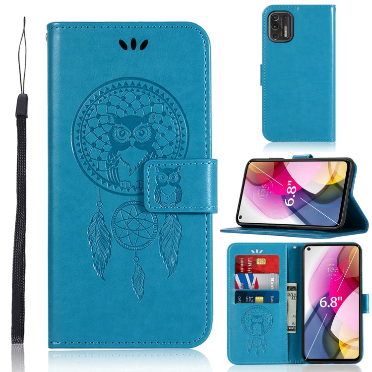 For Motorola Moto G Stylus (2021) Wind Chime Owl Embossing Pattern Horizontal Flip Leather Case with Holder & Card Slots & Wallet