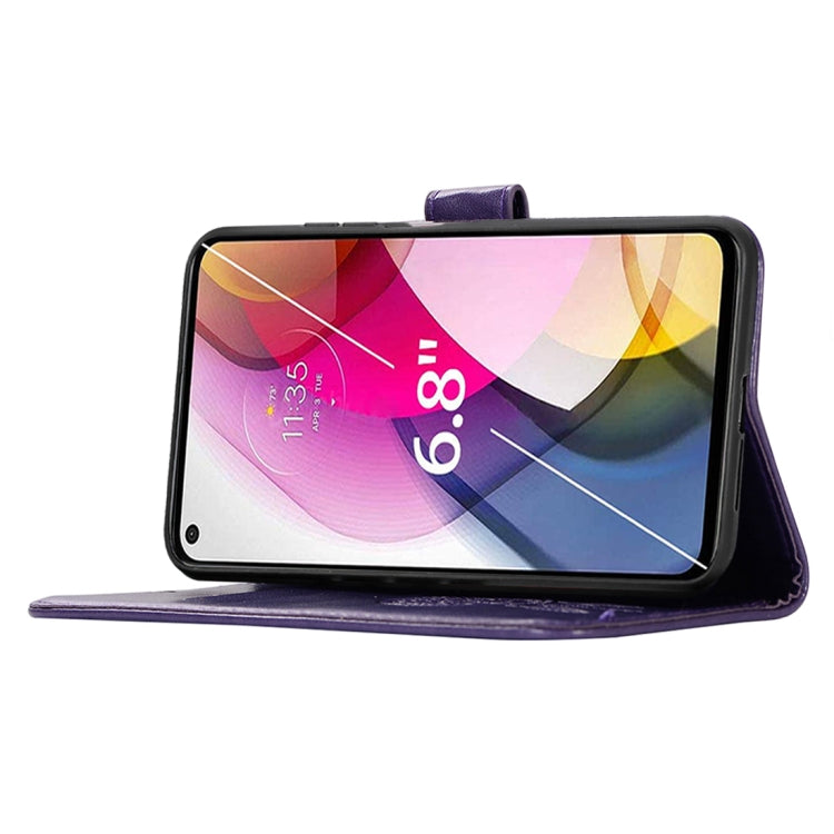 For Motorola Moto G Stylus (2021) Wind Chime Owl Embossing Pattern Horizontal Flip Leather Case with Holder & Card Slots & Wallet