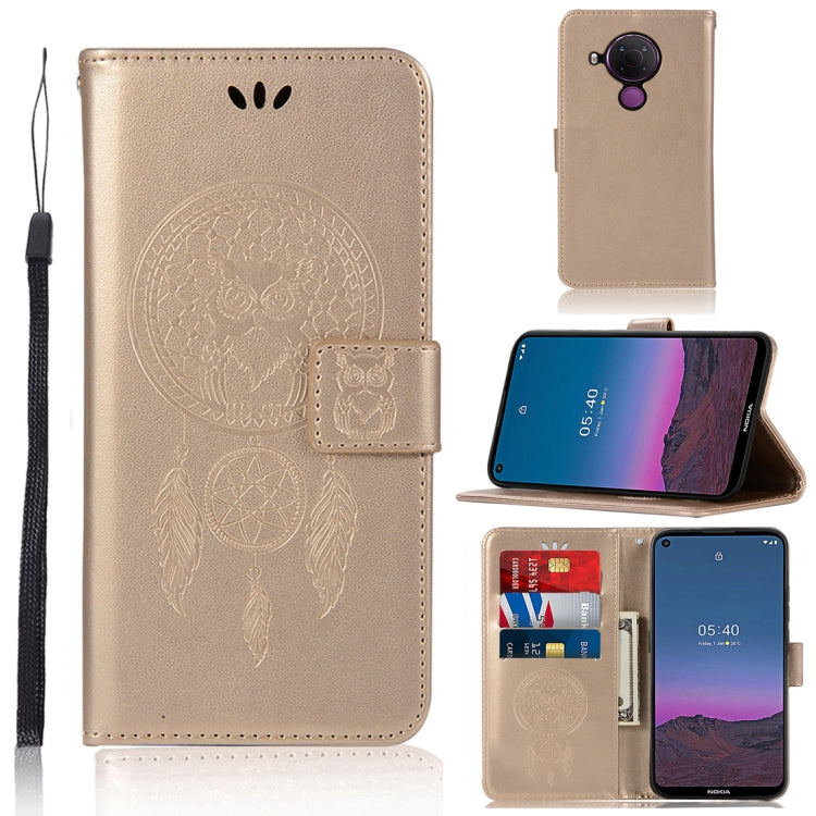 For Nokia 5.4 Wind Chime Owl Embossing Pattern Horizontal Flip Leather Case with Holder & Card Slots & Wallet