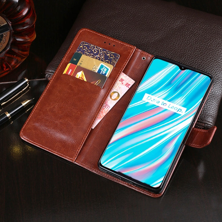 For OPPO Realme V11 5G idewei Crazy Horse Texture Horizontal Flip Leather Case with Holder & Card Slots & Wallet