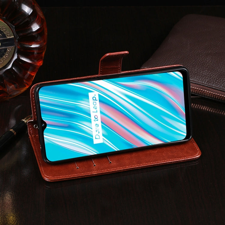 For OPPO Realme V11 5G idewei Crazy Horse Texture Horizontal Flip Leather Case with Holder & Card Slots & Wallet