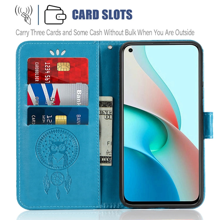 For Xiaomi Redmi Note 9 5G Wind Chime Owl Embossing Pattern Horizontal Flip Leather Case with Holder & Card Slots & Wallet