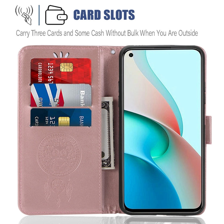 For Xiaomi Redmi Note 9 5G Wind Chime Owl Embossing Pattern Horizontal Flip Leather Case with Holder & Card Slots & Wallet