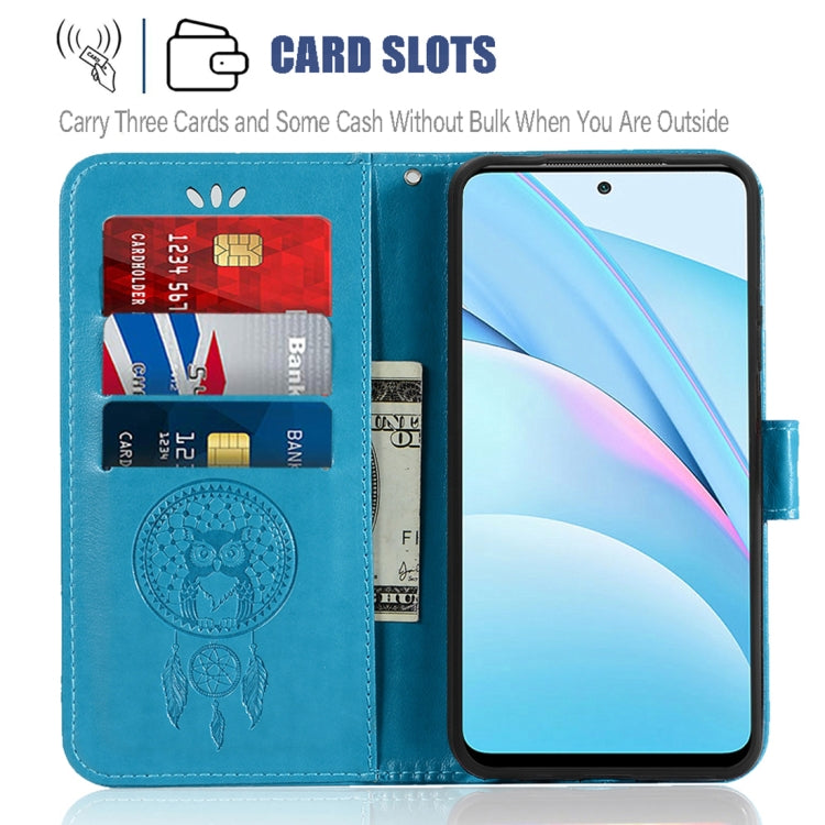 For Xiaomi Mi 10T Lite 5G Wind Chime Owl Embossing Pattern Horizontal Flip Leather Case with Holder & Card Slots & Wallet