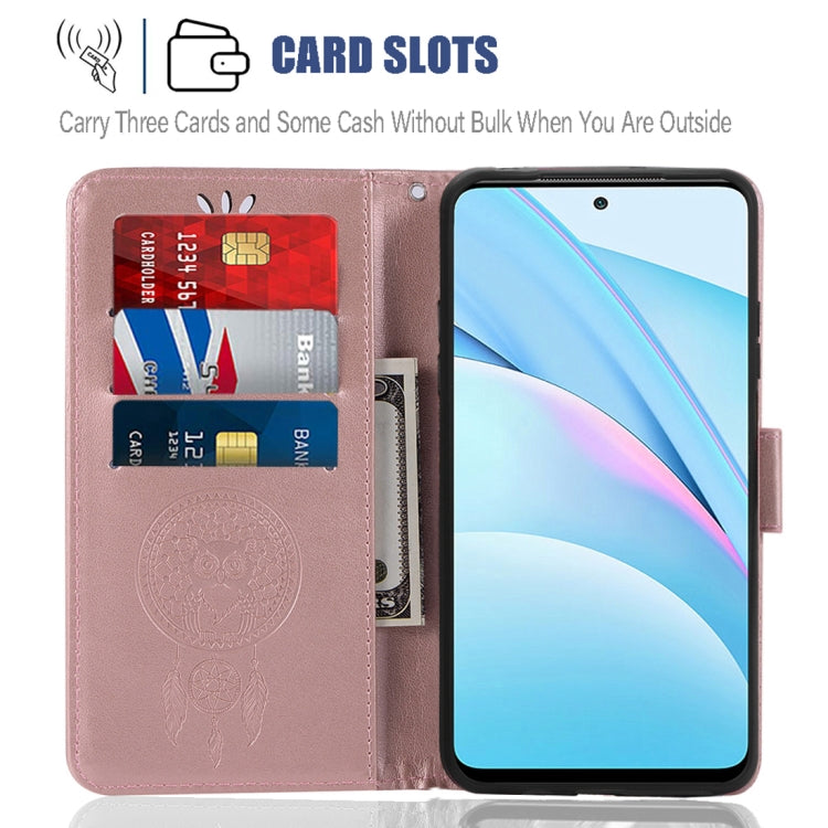 For Xiaomi Mi 10T Lite 5G Wind Chime Owl Embossing Pattern Horizontal Flip Leather Case with Holder & Card Slots & Wallet