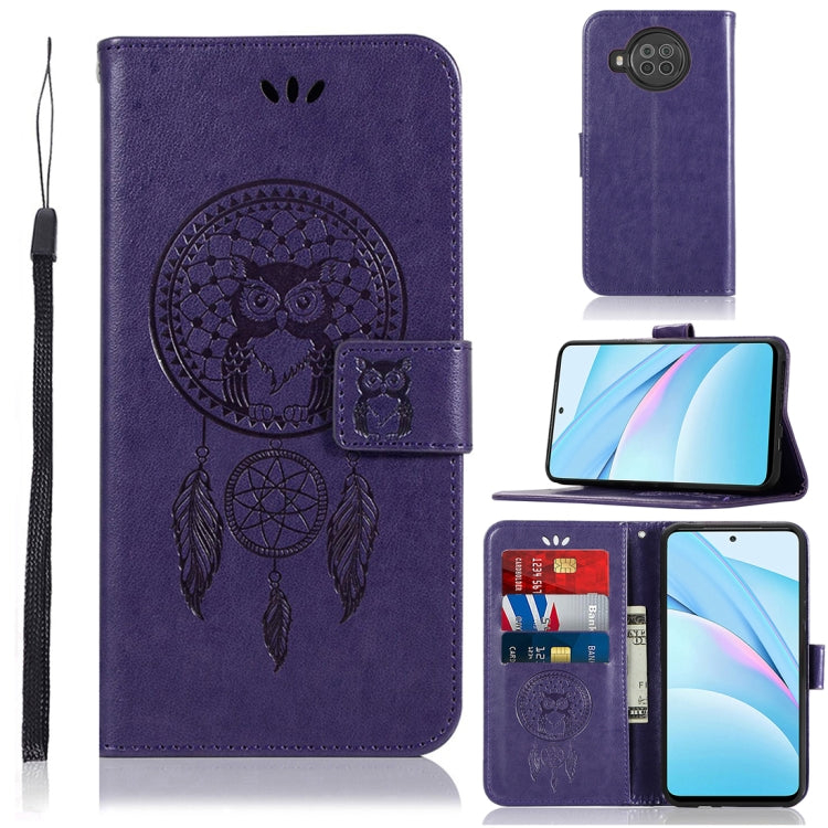 For Xiaomi Mi 10T Lite 5G Wind Chime Owl Embossing Pattern Horizontal Flip Leather Case with Holder & Card Slots & Wallet