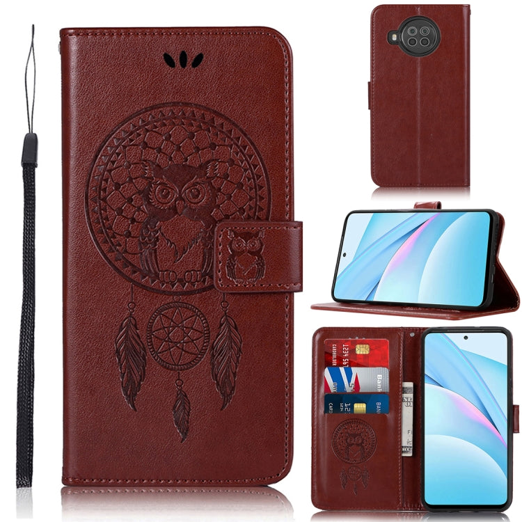 For Xiaomi Mi 10T Lite 5G Wind Chime Owl Embossing Pattern Horizontal Flip Leather Case with Holder & Card Slots & Wallet
