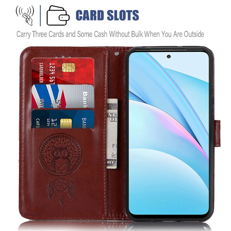 For Xiaomi Mi 10T Lite 5G Wind Chime Owl Embossing Pattern Horizontal Flip Leather Case with Holder & Card Slots & Wallet