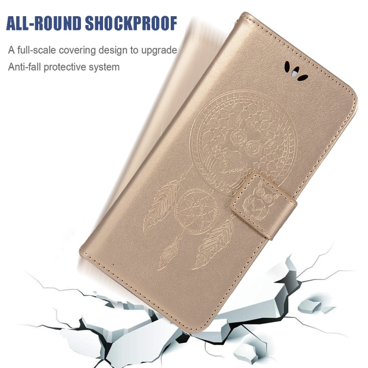 For Xiaomi Mi 10 Lite 5G Wind Chime Owl Embossing Pattern Horizontal Flip Leather Case with Holder & Card Slots & Wallet