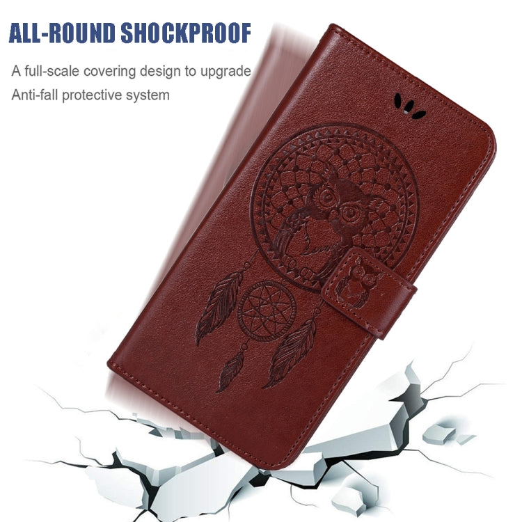 For Xiaomi Mi 10 Lite 5G Wind Chime Owl Embossing Pattern Horizontal Flip Leather Case with Holder & Card Slots & Wallet
