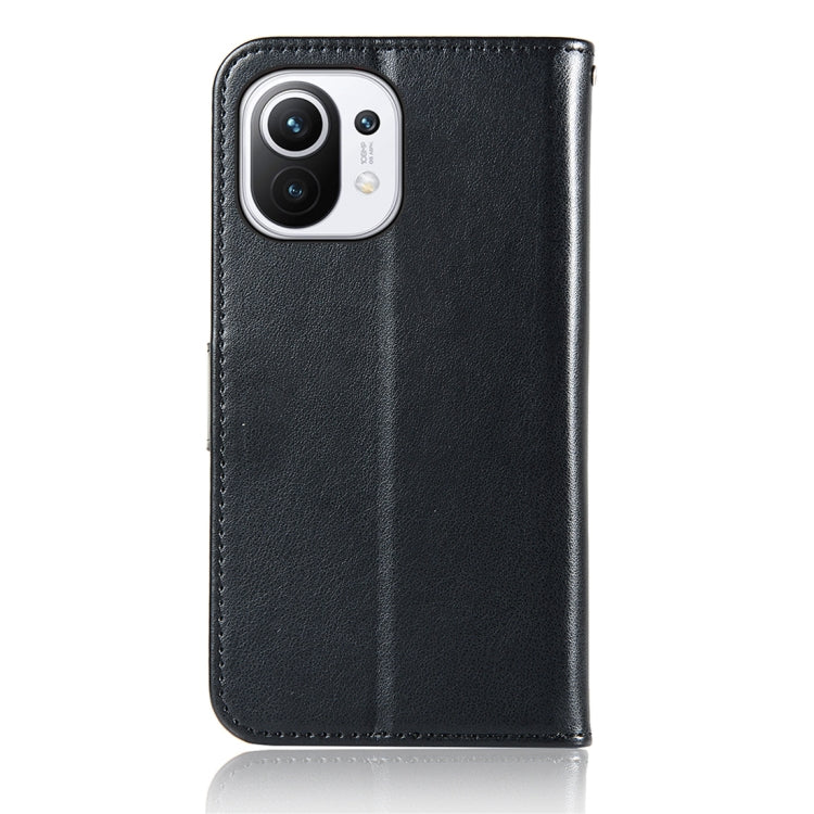 For Xiaomi Mi 11 Wind Chime Owl Embossing Pattern Horizontal Flip Leather Case with Holder & Card Slots & Wallet