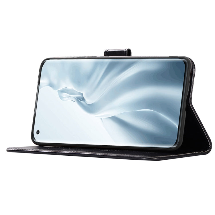 For Xiaomi Mi 11 Wind Chime Owl Embossing Pattern Horizontal Flip Leather Case with Holder & Card Slots & Wallet