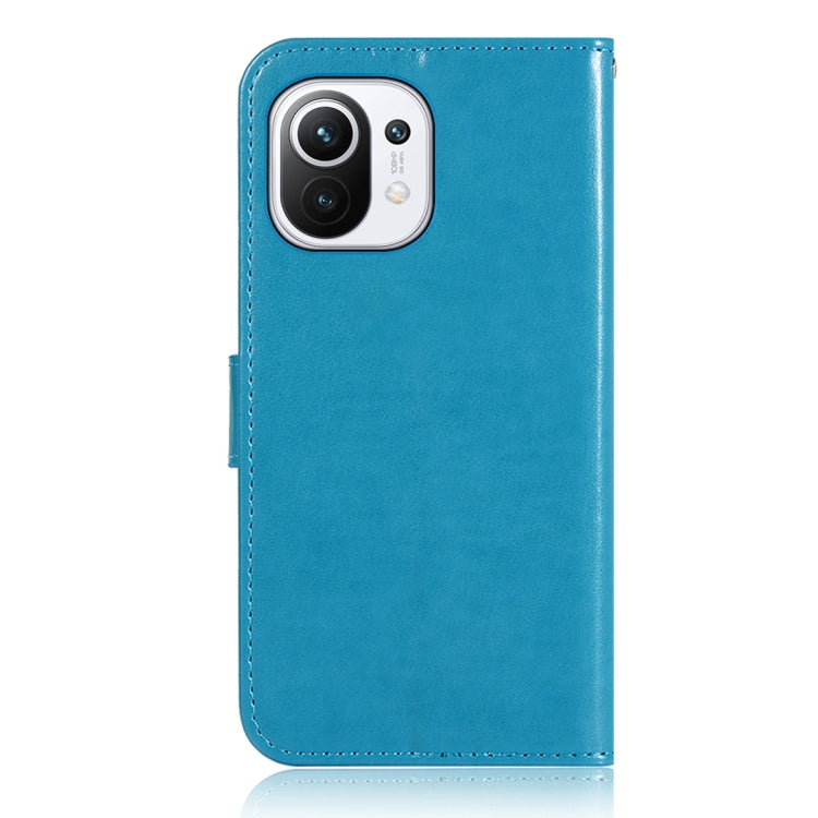 For Xiaomi Mi 11 Wind Chime Owl Embossing Pattern Horizontal Flip Leather Case with Holder & Card Slots & Wallet