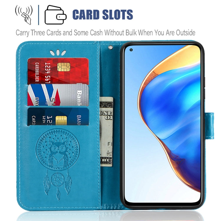 For Xiaomi Mi 10T 5G Wind Chime Owl Embossing Pattern Horizontal Flip Leather Case with Holder & Card Slots & Wallet