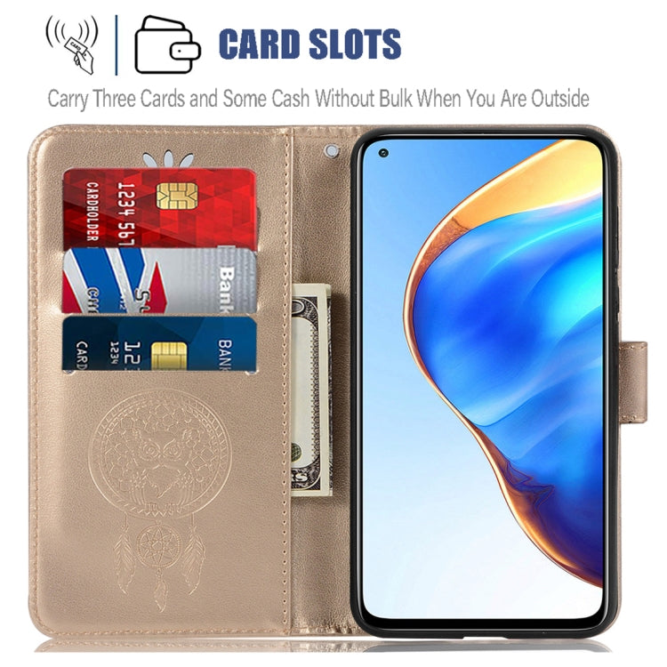 For Xiaomi Mi 10T 5G Wind Chime Owl Embossing Pattern Horizontal Flip Leather Case with Holder & Card Slots & Wallet