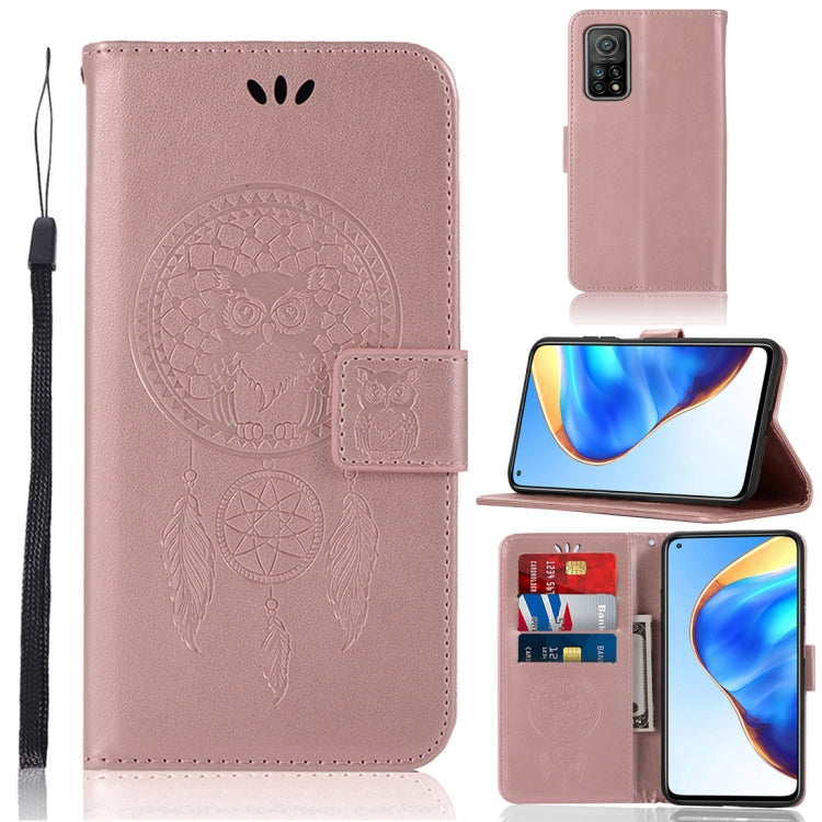 For Xiaomi Mi 10T 5G Wind Chime Owl Embossing Pattern Horizontal Flip Leather Case with Holder & Card Slots & Wallet