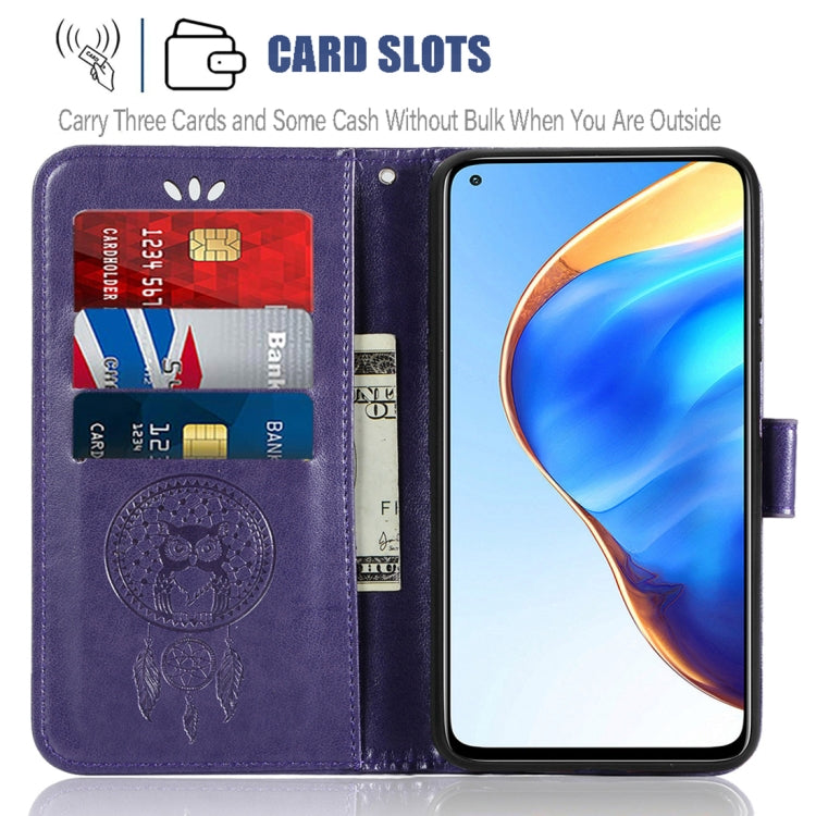 For Xiaomi Mi 10T 5G Wind Chime Owl Embossing Pattern Horizontal Flip Leather Case with Holder & Card Slots & Wallet