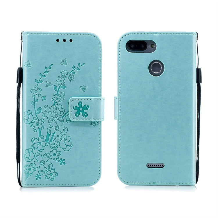For Xiaomi Redmi 6 Plum Flowers Pattern Horizontal Flip Leather Case with Holder & Card Slots & Wallet & Lanyard