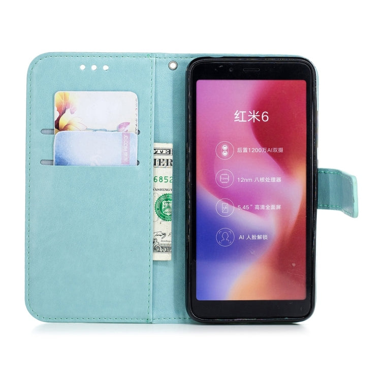 For Xiaomi Redmi 6 Plum Flowers Pattern Horizontal Flip Leather Case with Holder & Card Slots & Wallet & Lanyard