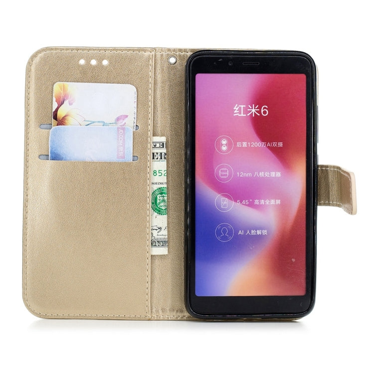 For Xiaomi Redmi 6 Plum Flowers Pattern Horizontal Flip Leather Case with Holder & Card Slots & Wallet & Lanyard